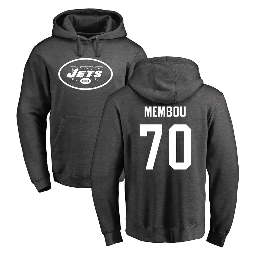 NY.Jets #70 Armand Membou Player Gray Pullover Hoodies Limited Game BALCE Stitched Jerseys