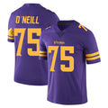 M.Vikings #75 Brian O'Neill Player Purple Limited Color Rush Home Game BALCE Stitched Jerseys