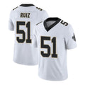 NO.Saints #51 Cesar Ruiz Player White Limited Vapor Untouchable Home Game BALCE Stitched Jerseys