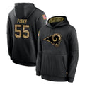 LA.Rams #55 Braden Fiske Player Black Salute to Service Hoodies Limited Game BALCE Stitched Jerseys