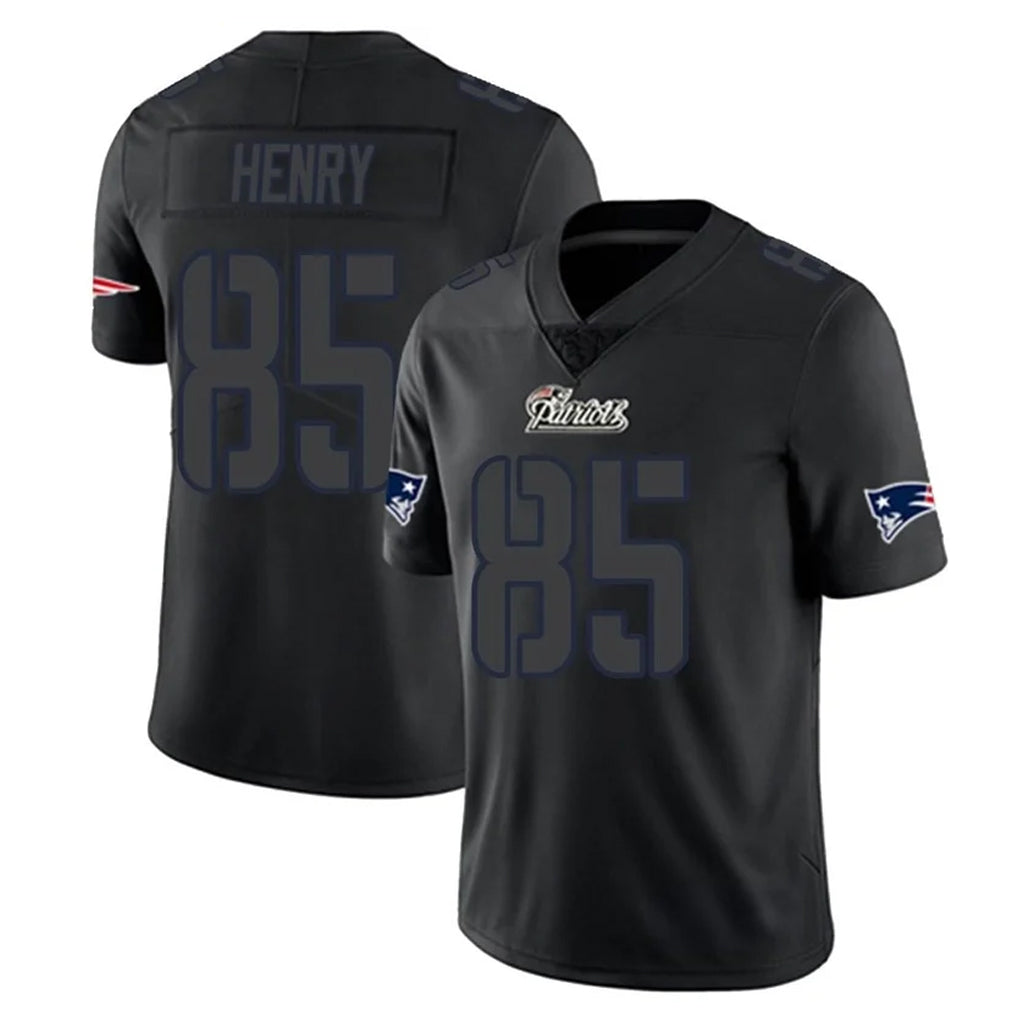 NE.Patriots #85 Hunter Henry Player Black Impact LImited Home Game BALCE Stitched Jerseys