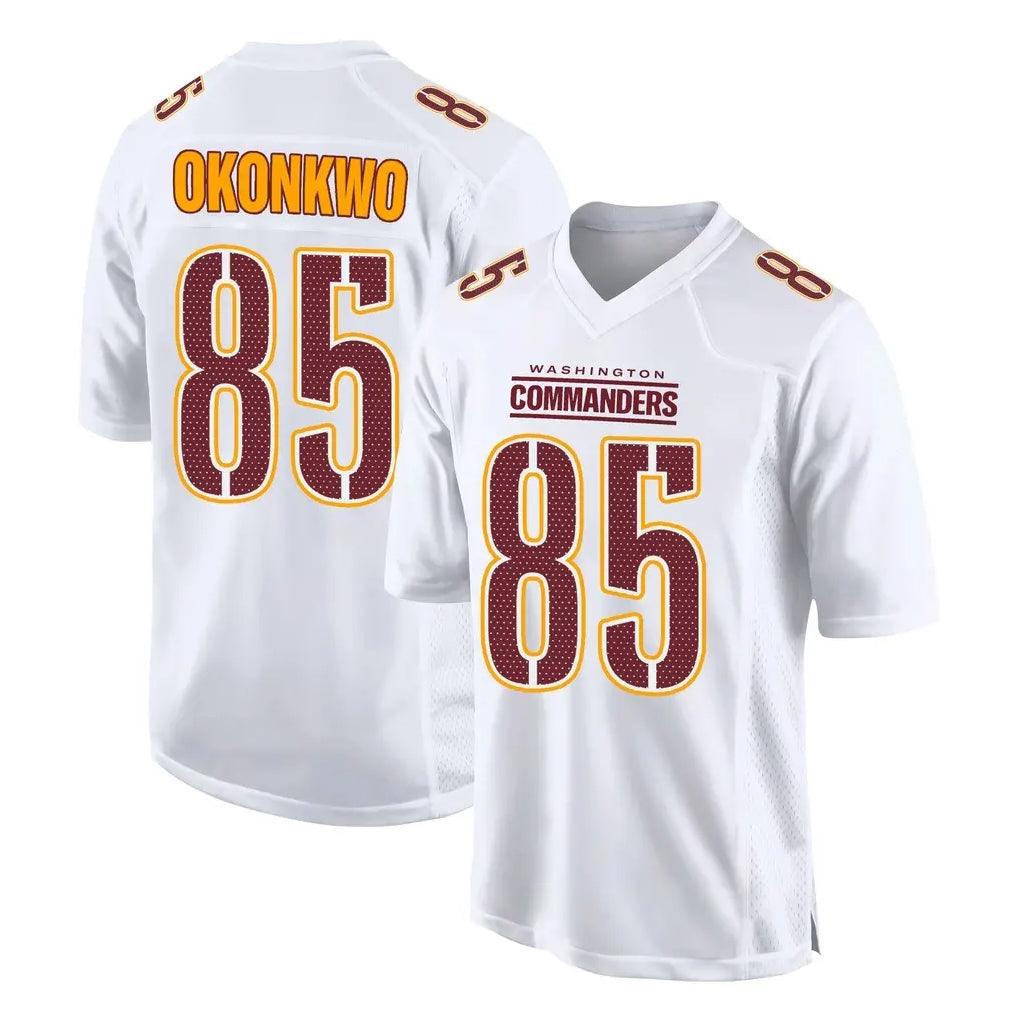W.Commanders #85 Chig Okonkwo Player White Tundra Fashion Home Game BALCE Stitched Jerseys