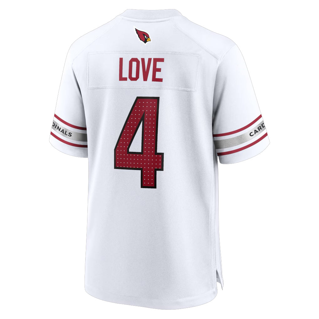 A.Cardinals #4 Jeremiyah Love Player White Home Game BALCE Stitched Jerseys