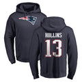 NE.Patriots #13 Mack Hollins Player Navy LOGO Pullover Hoodies Home Game BALCE Stitched Jerseys
