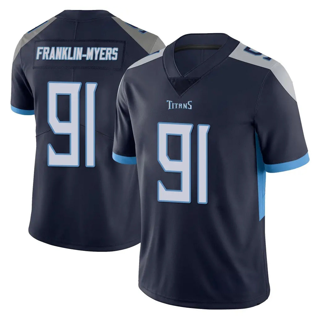 T.Titans #91 John Franklin-Myers Player Navy Limited Vapor Untouchable Home Game BALCE Stitched Jerseys