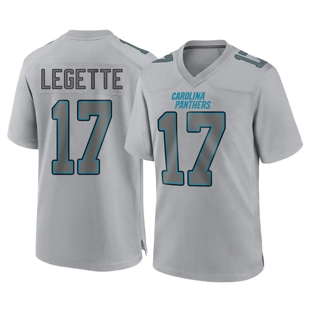 C.Panthers #17 Xavier Legette Player Gray Atmosphere Fashion Game BALCE Stitched Jerseys
