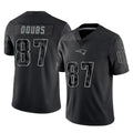 NE.Patriots #87 Romeo Doubs Player Black Reflective LImited Home Game BALCE Stitched Jerseys