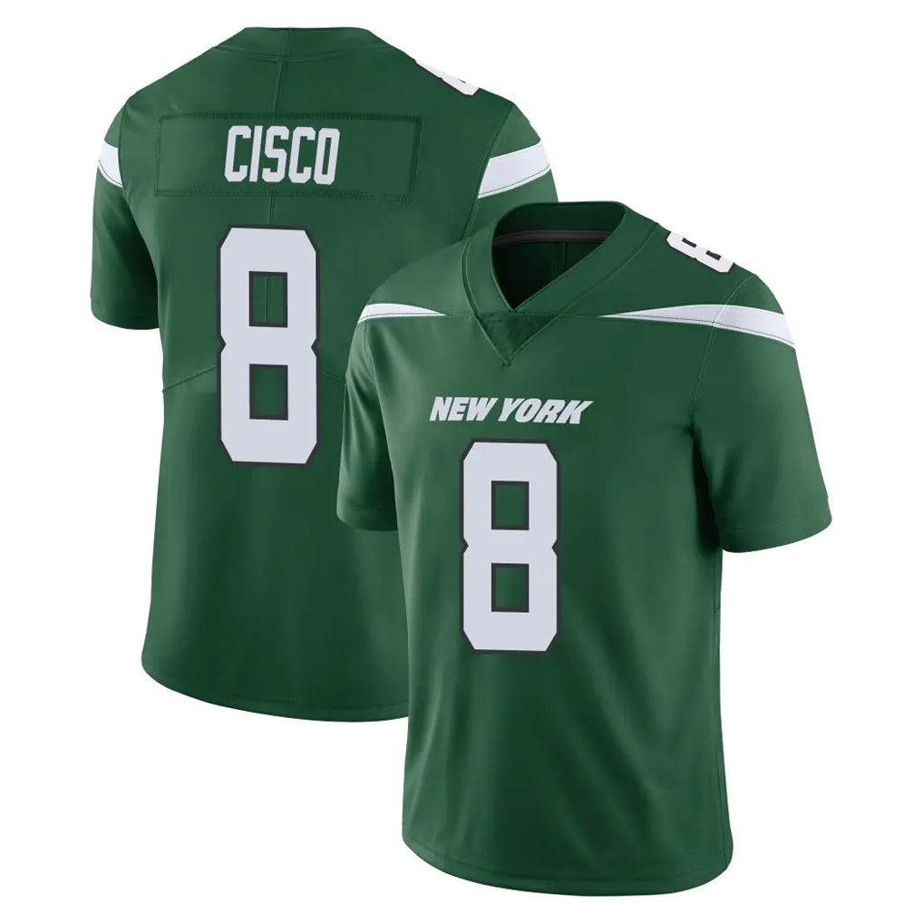 NY.Jets #8 Andre Cisco Player Green Limited Vapor Home Game BALCE Stitched Jerseys