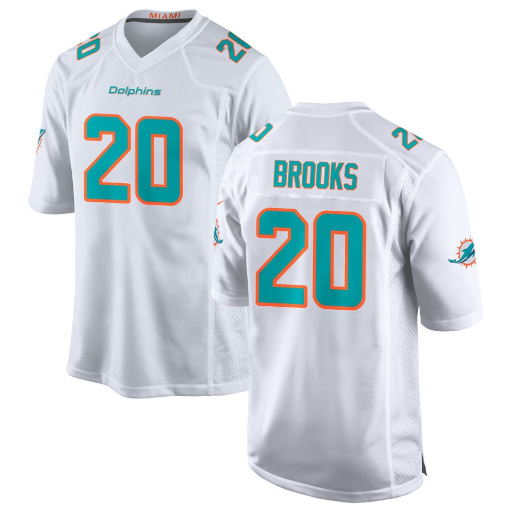M.Dolphins #20 Jordyn Brooks Player White Limited Home Game BALCE Stitched Jerseys