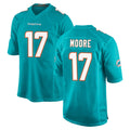 M.Dolphins #17 Trey Moore Player Aqua Home Game BALCE Stitched Jerseys