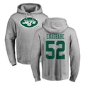 NY.Jets #52 Kingsley Enagbare Player Gray LOGO Pullover Hoodies Limited Game BALCE Stitched Jerseys