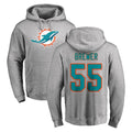 M.Dolphins #55 Aaron Brewer Player Gray LOGO Pullover Hoodies Limited BALCE Stitched Jerseys
