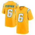 LA.Chargers #6 Denzel Perryman Player Gold Home Game BALCE Stitched Jerseys