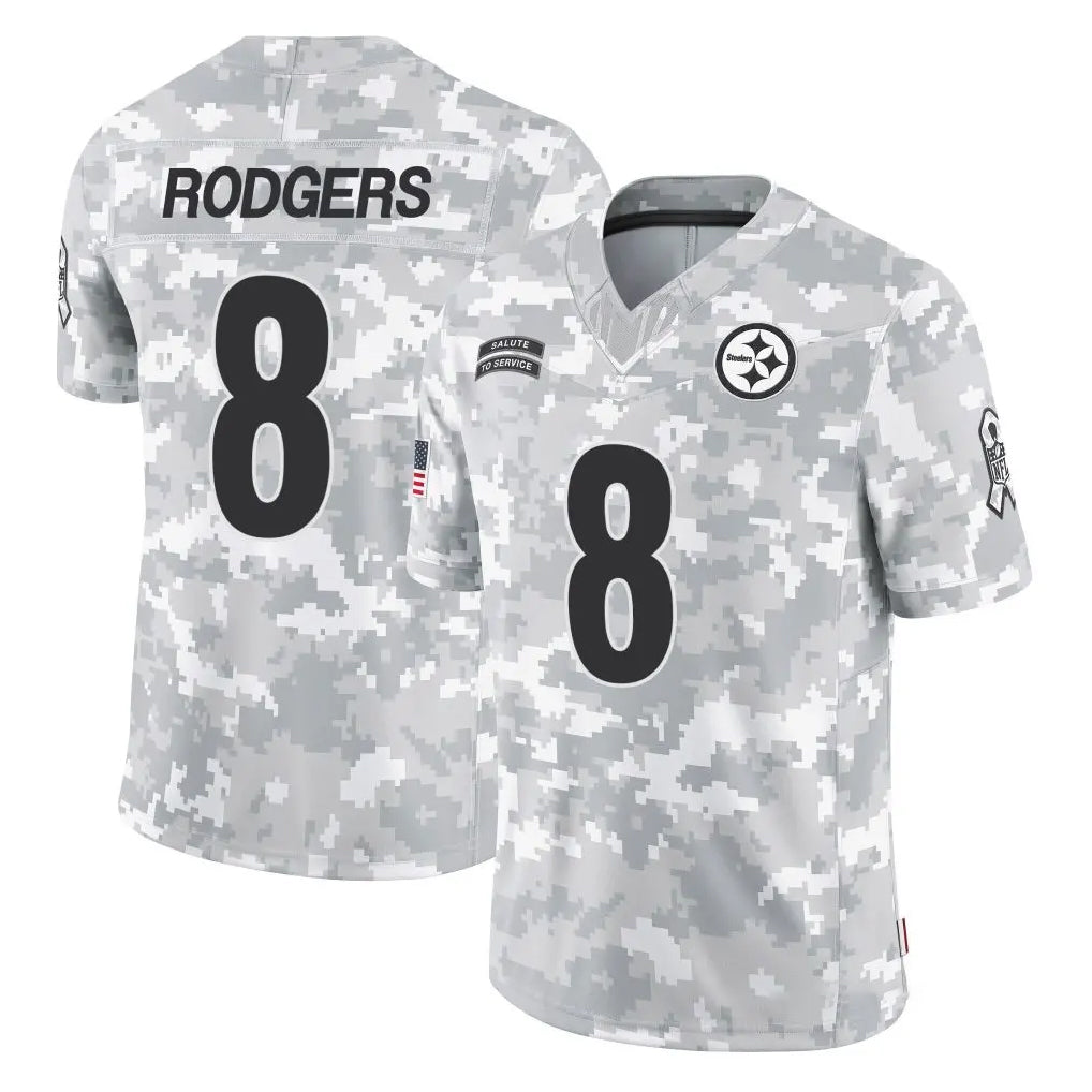 P.Steelers #8 Aaron Rodgers Player Arctic Camo Limited Salute To Service Home Game BALCE Stitched Jerseys