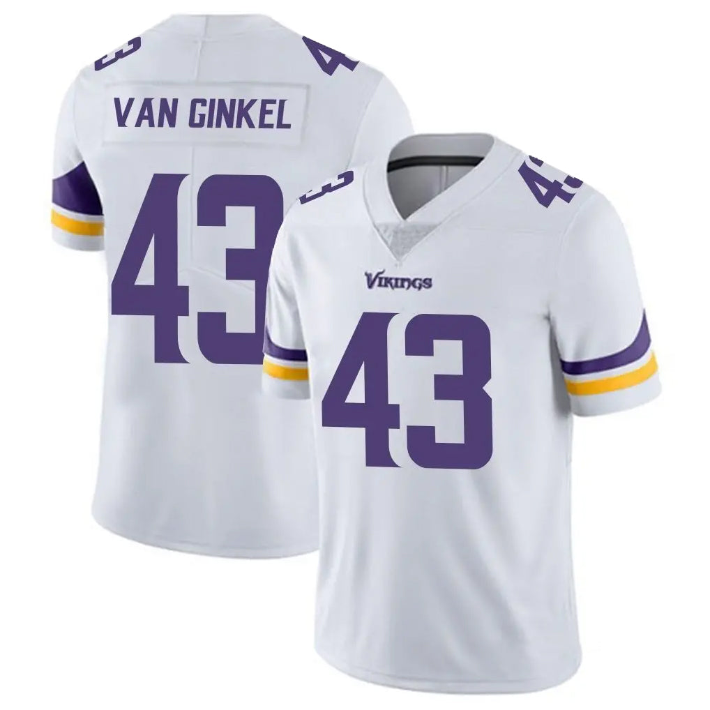 M.Vikings #43 Andrew Van Ginkel Player White Limited Vapor Untouchable Home Game BALCE Stitched Jerseys