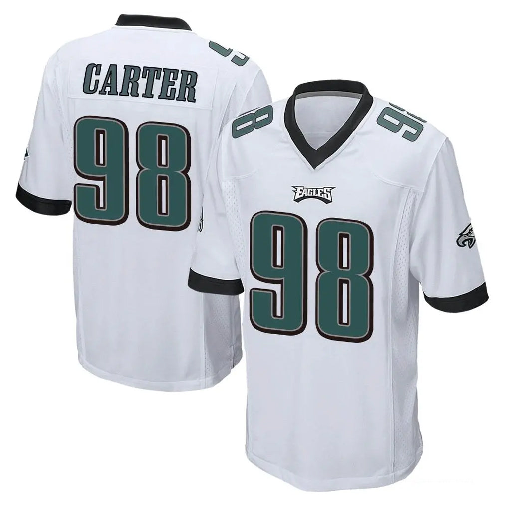 P.Eagles #98 Jalen Carter Player White Home Game BALCE Stitched Jerseys