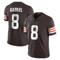 C.Browns #8 Dillon Gabriel Player Brown Color Vapor Untouchable Limited Home Game BALCE Stitched Jerseys