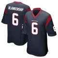 H.Texans #6 Reed Blankenship Player Navy Home Game BALCE Stitched Jerseys