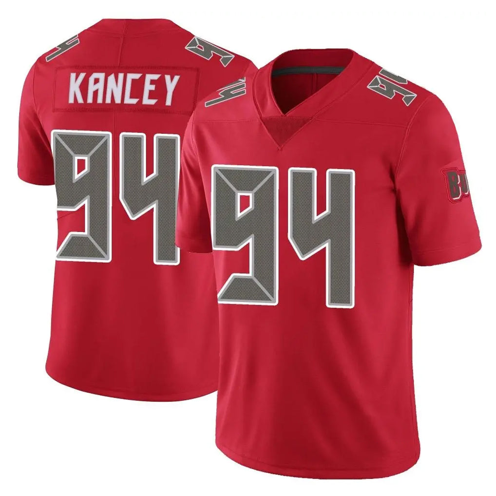 TB.Buccaneers #94 Calijah Kancey Player Red Limited Color Rush Home Game BALCE Stitched Jerseys