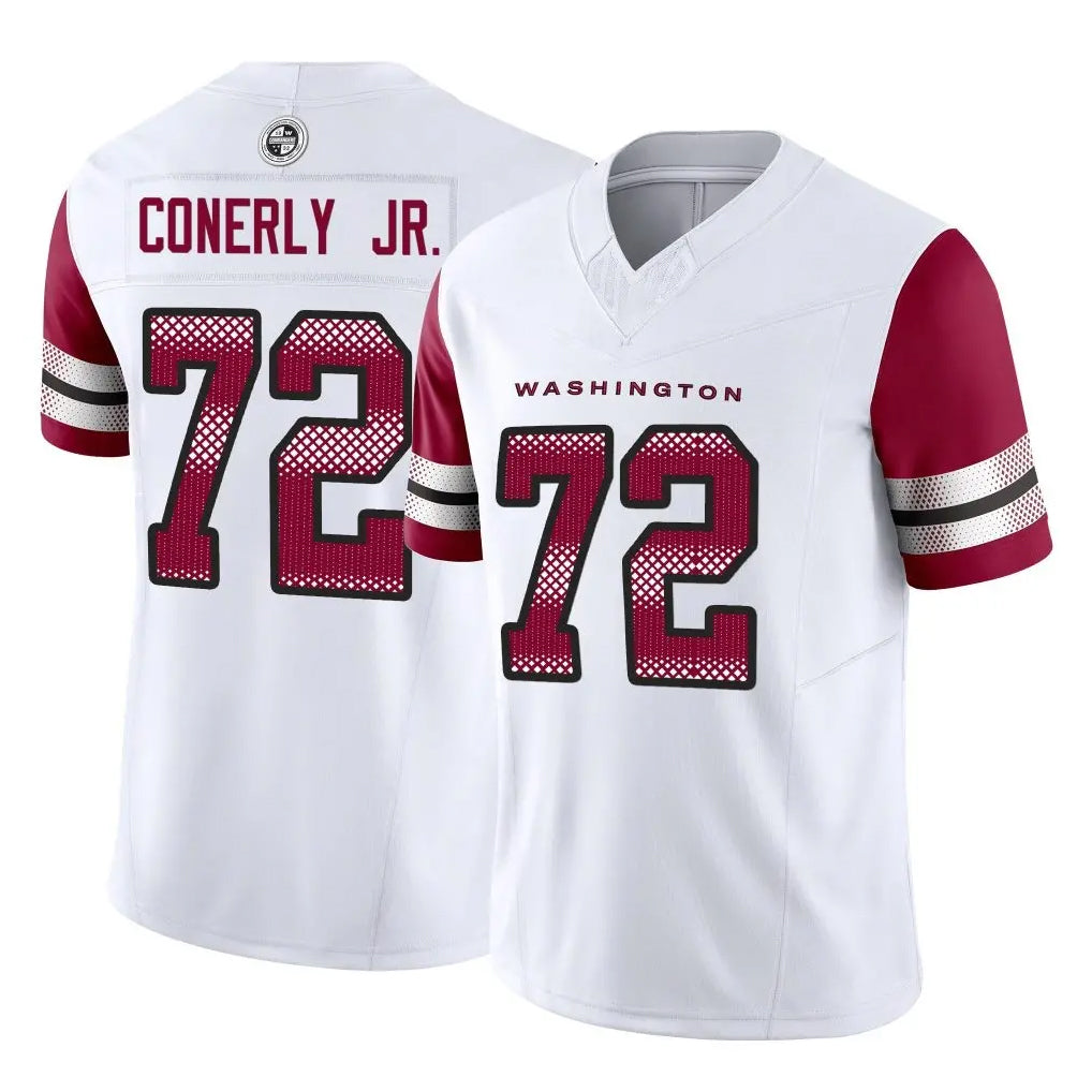 W.Commanders #72 Josh Conerly Jr. Player White Vapor F.U.S.E. Limited Home Game BALCE Stitched Jerseys