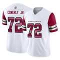 W.Commanders #72 Josh Conerly Jr. Player White Vapor F.U.S.E. Limited Home Game BALCE Stitched Jerseys