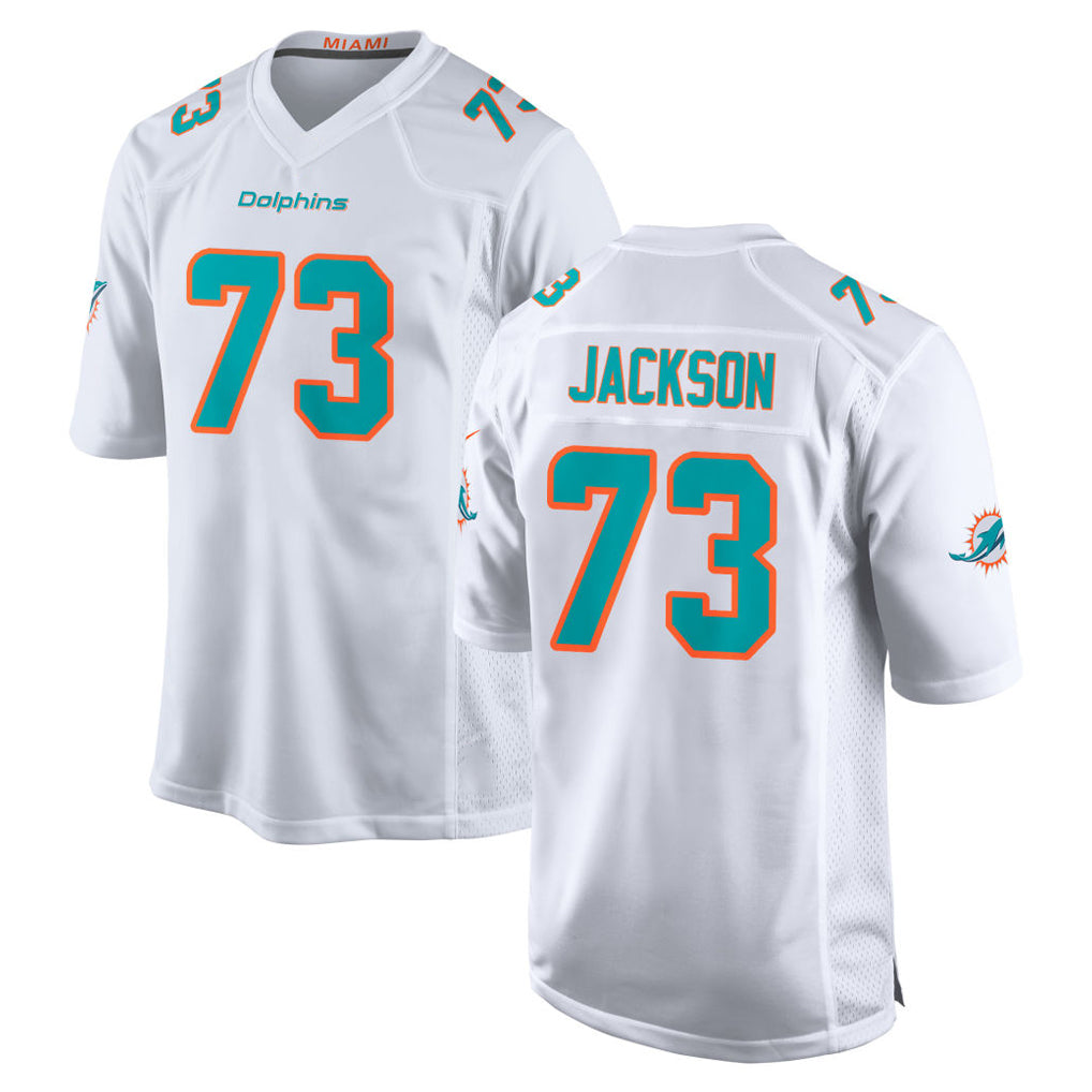 M.Dolphins #73 Austin Jackson Player White Limited Home Game BALCE Stitched Jerseys