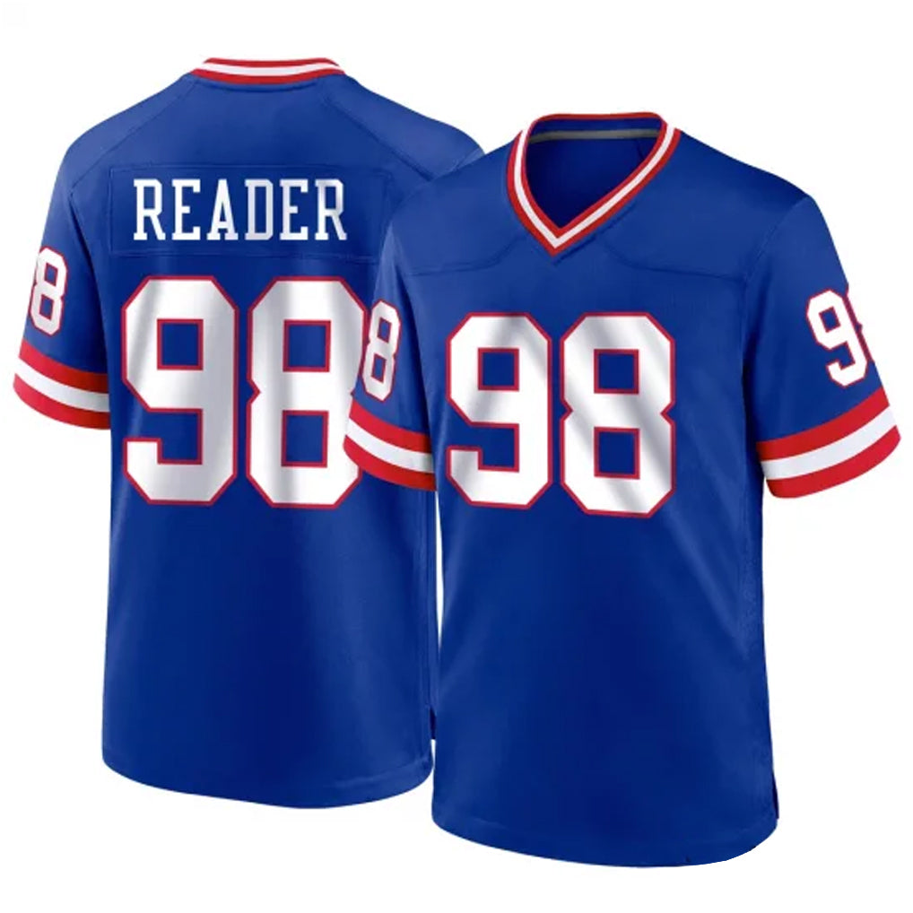 NY.Giants #98 DJ Reader Player Royal Classic Home Game BALCE Stitched Jerseys