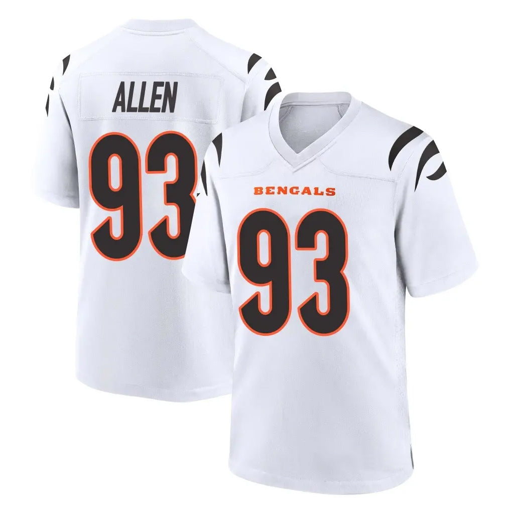 C.Bengals #93 Jonathan Allen Player White Home Game BALCE Stitched Jerseys