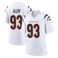 C.Bengals #93 Jonathan Allen Player White Home Game BALCE Stitched Jerseys