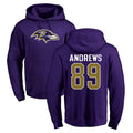 B.Ravens #89 Mark Andrews Player Purple Salute to Service Pullover Hoodie BALCE Stitched Jerseys