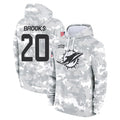M.Dolphins #20 Jordyn Brooks Player Arctic Camo Salute to Service Hoodies Limited Game BALCE Stitched Jerseys