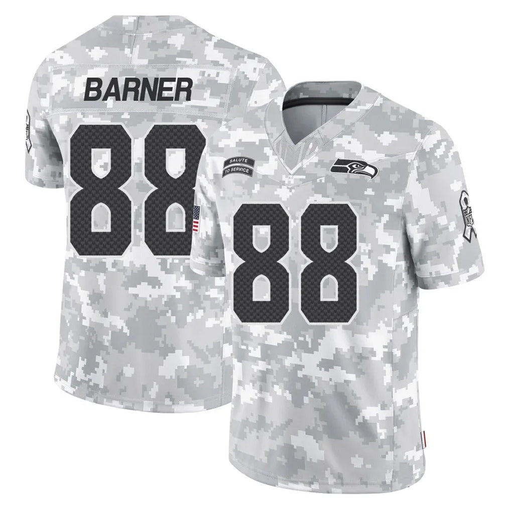 S.Seahawks #88 AJ Barner Player Arctic Camo Limited Salute To Service Home Game BALCE Stitched Jerseys
