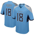 T.Titans #18 Cor'Dale Flott Player Light Blue Home Game BALCE Stitched Jerseys