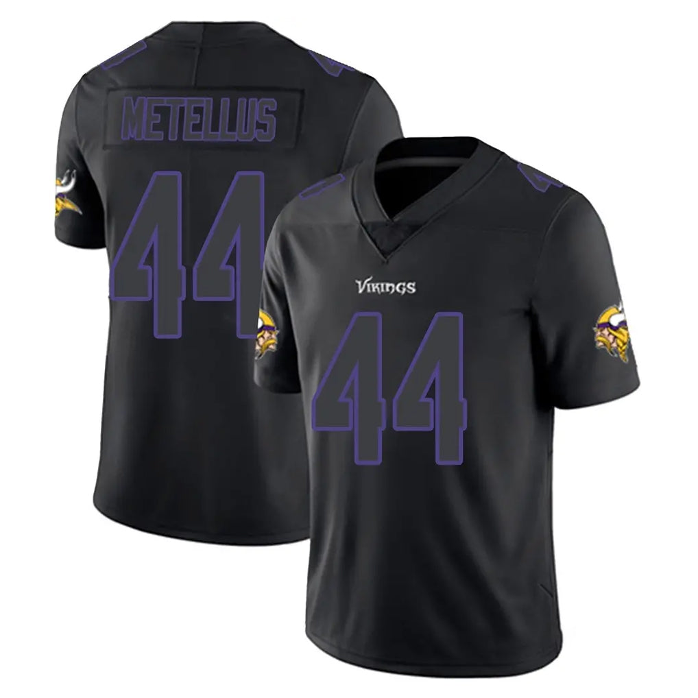 M.Vikings #44 Josh Metellus Player Black Impact LImited Home Game BALCE Stitched Jerseys