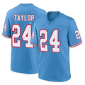 T.Titans #24 Alontae Taylor Player Light Blue Oilers Throwback Home Game BALCE Stitched Jerseys
