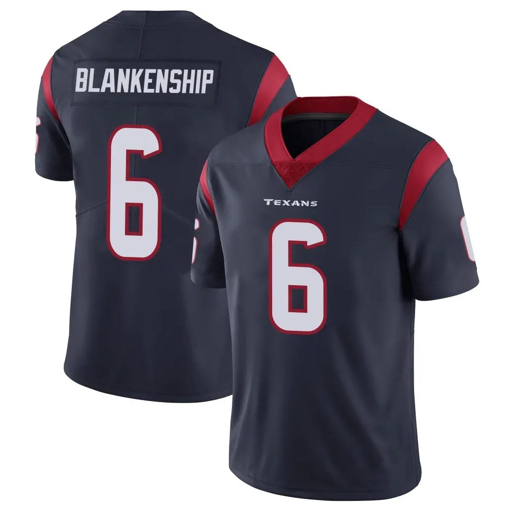 H.Texans #6 Reed Blankenship Player Navy Limited Vapor Untouchable Home Game BALCE Stitched Jerseys