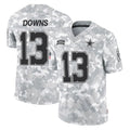 D.Cowboys #13 Caleb Downs Player Arctic Camo Salute to Service Limited Home Game BALCE Stitched Jerseys