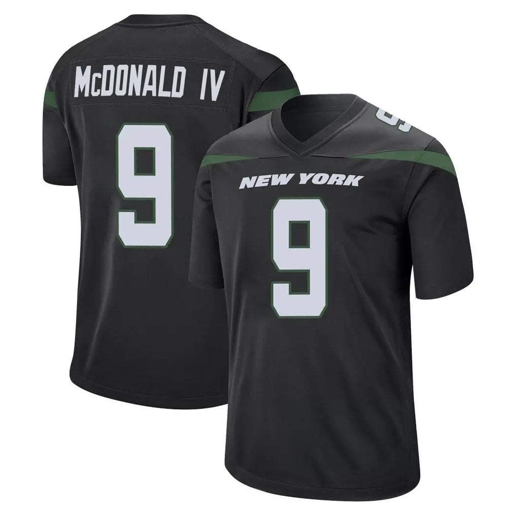 NY.Jets #9 Will McDonald IV Player Stealth Black Home Game BALCE Stitched Jerseys