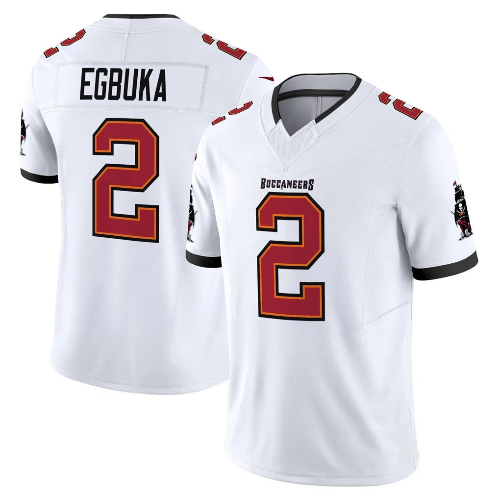 TB.Buccaneers #2 Emeka Egbuka Player White Limited Vapor F.U.S.E. Home Game BALCE Stitched Jerseys