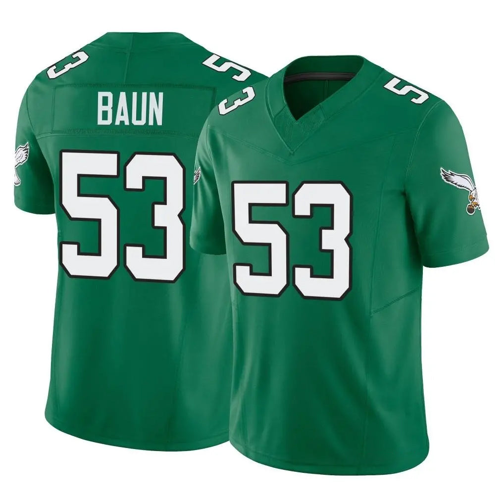 P.Eagles #53 Zack Baun Player Green Kelly Alternate Vapor F.U.S.E. Home Game BALCE Stitched Jerseys