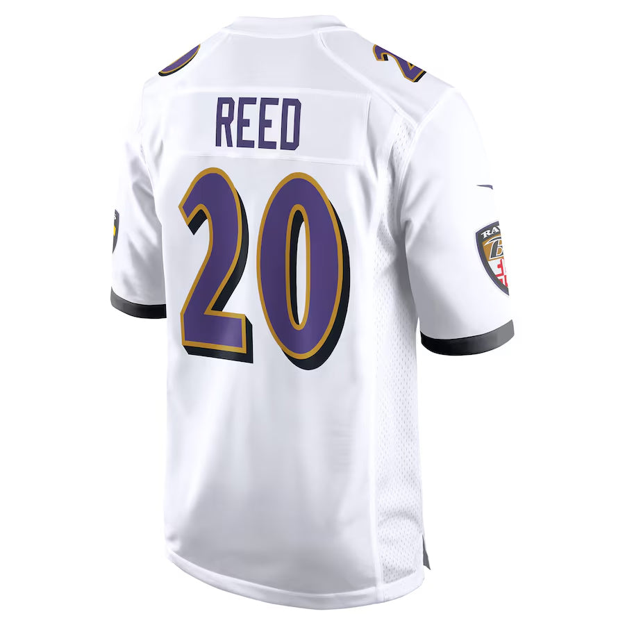 B.Ravens #20 Ed Reed Player White Alternate Game Home BALCE Stitched Jerseys