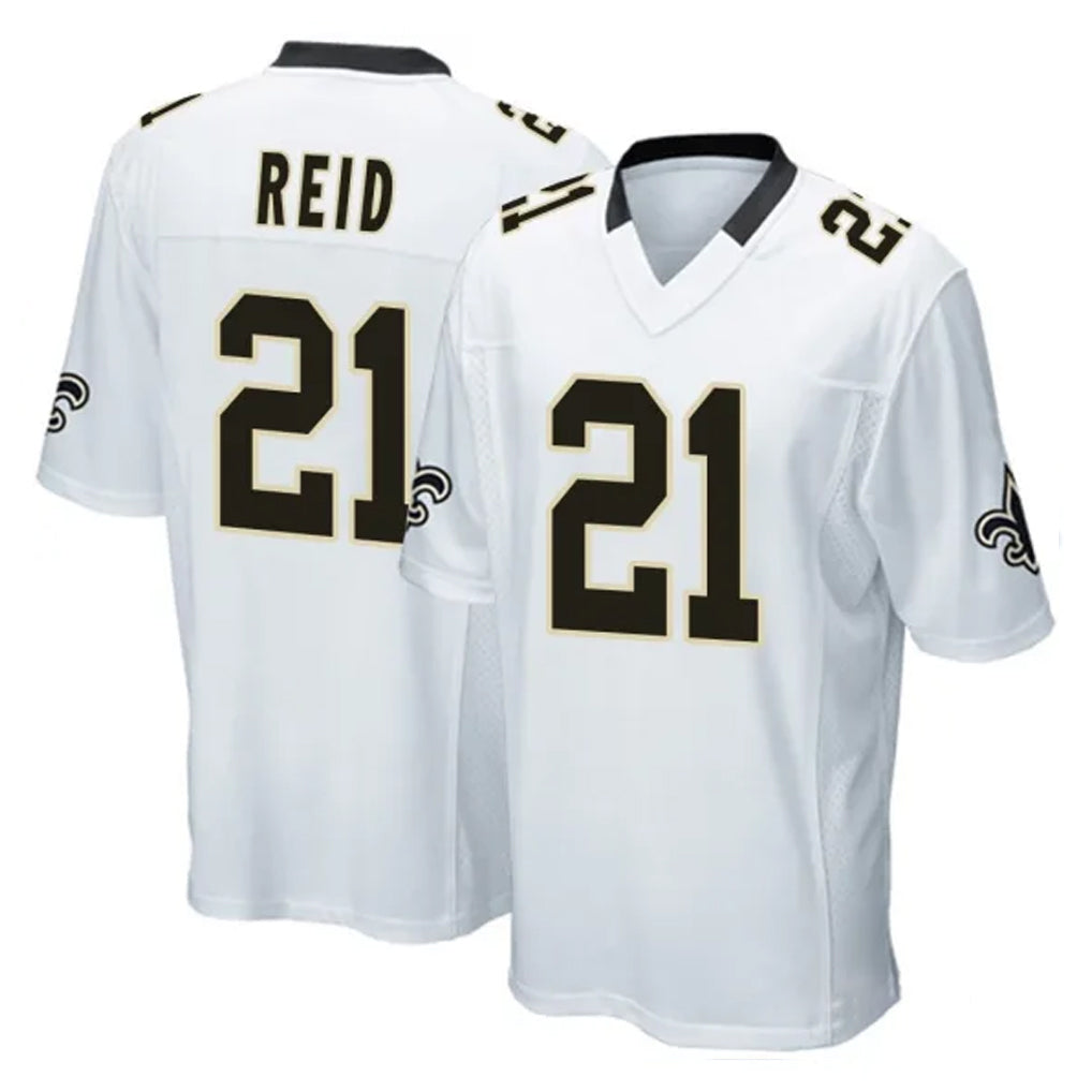 NO.Saints #21 Justin Reid Player White Home Game BALCE Stitched Jerseys
