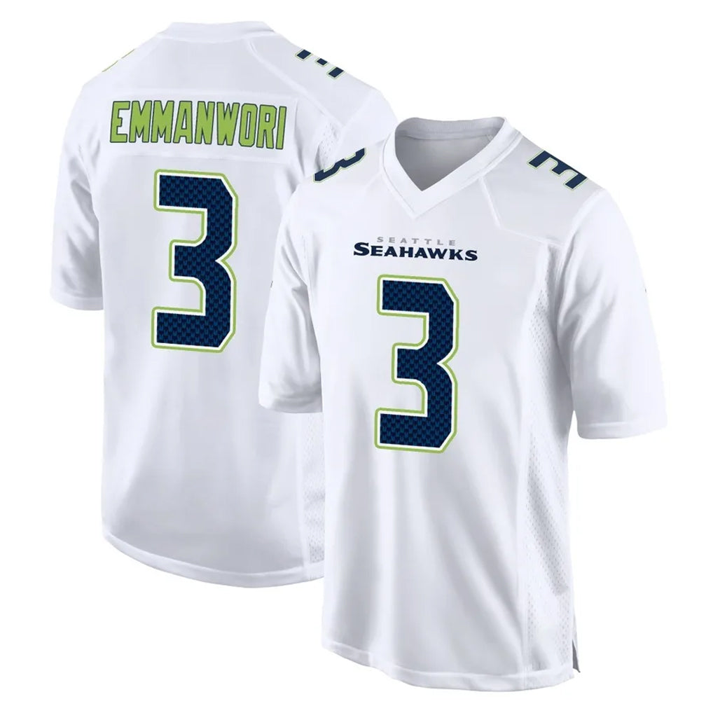 S.Seahawks #3 Nick Emmanwori Player White Tundra Fashion Home Game BALCE Stitched Jerseys