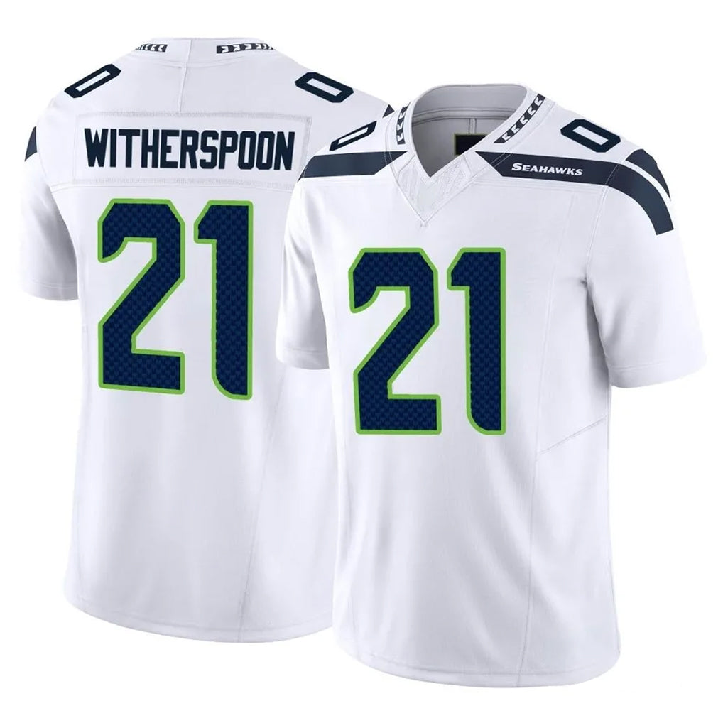 S.Seahawks #21 Devon Witherspoon Player White Limited Vapor F.U.S.E. Home Game BALCE Stitched Jerseys