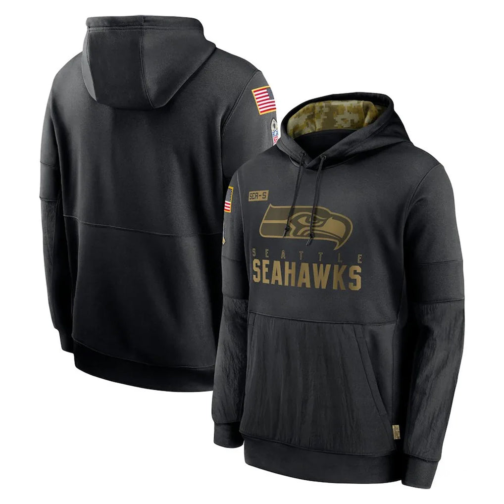 S.Seahawks ## Seahawks Blank Player Black Salute to Service Hoodies Limited Game BALCE Stitched Jerseys