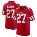 SF.49ers #27 Ji'Ayir Brown Player Red Game Home BALCE Stitched Jerseys