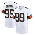C.Browns #99 Julian Okwara Player White Home Game BALCE Stitched Jerseys