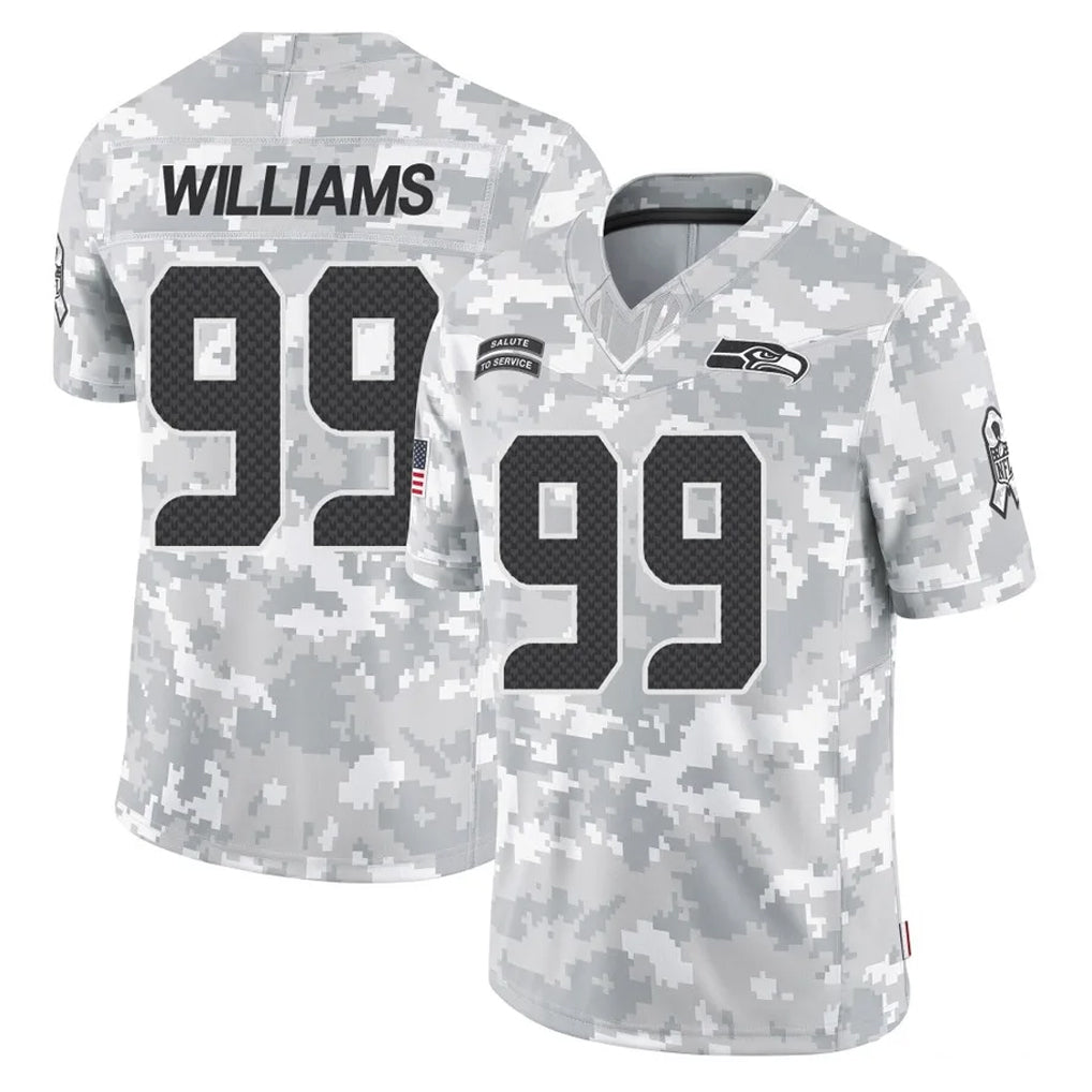 S.Seahawks #99 Leonard Williams Player Arctic Camo Limited Salute To Service Home Game BALCE Stitched Jerseys