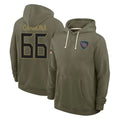 T.Titans #66 Fernando Carmona Jr. Player Olive Salute to Service Hoodies Home Game BALCE Stitched Jerseys