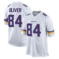 M.Vikings #84 Josh Oliver Player White Home Game BALCE Stitched Jerseys